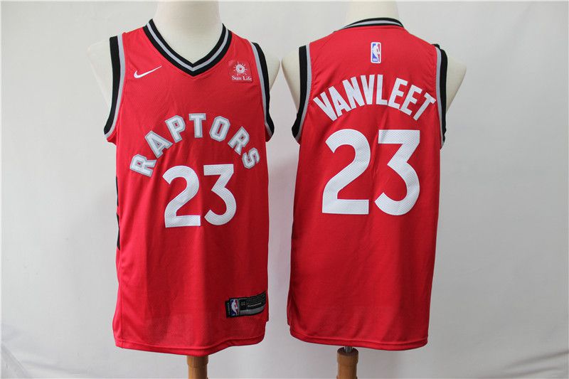 Men Toronto Raptors #23 Vanvleet Red Game Nike NBA Jerseys